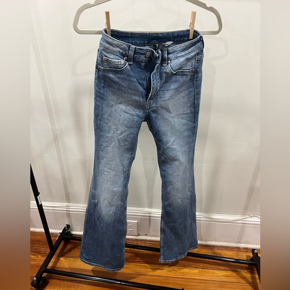 Light washed flare jeans